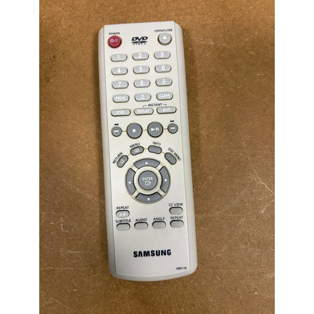 Samsung 00011K DVD Player Remote Control Light Gray OEM Replacement
